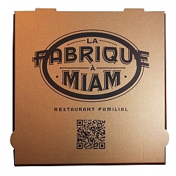 Boîte à pizza personnalisé FABRIQUE A MIAM
