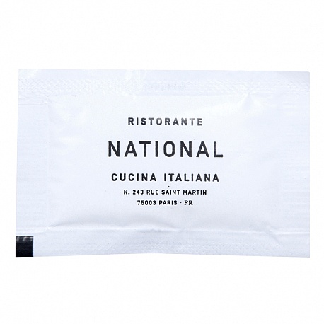 Sachet de sucre personnalisé Sucre Blanc 4g RISTORANTE NATIONAL