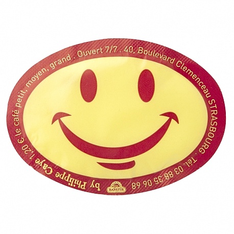 Sachet de sucre en Ovale personnalisé sucre blanc 3g BY PHILIPPE CAYE face arrière