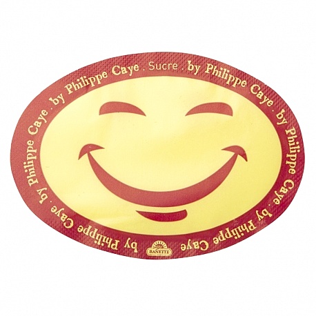 Sachet de sucre en Ovale Sucre blanc 3g personnalisé BY PHILIPPE CAYE face avant