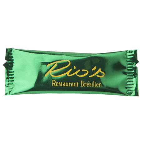 Chocolat en Flowpack au Lait 4g personnalisé RIO'S