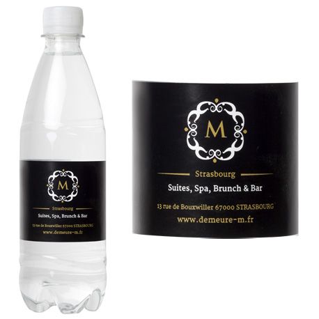 Bouteille d'Eau Plate 50cl personnalisée PAVILLON M