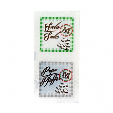 Sachet de Condiment en Papier personnalisé Duo Sel et Poivre