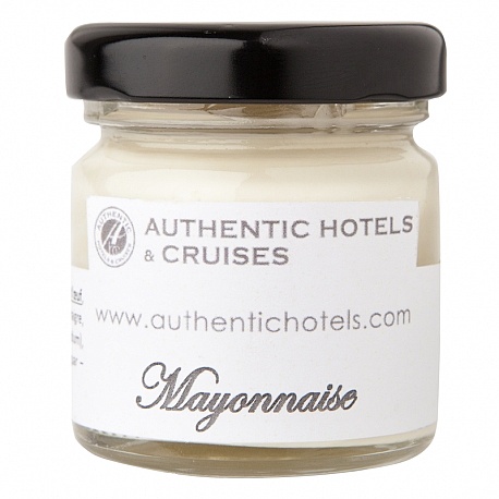 Pot en verre Mayonnaise 30g personnalisé AUTHENTIC HOTELS AND CRUISES