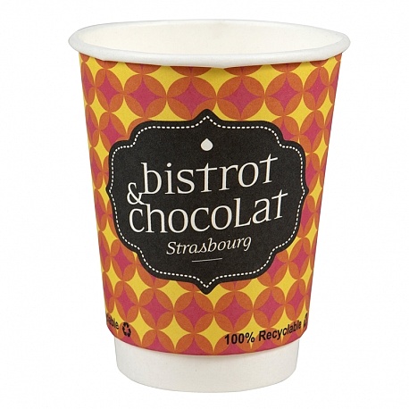 Impression Gobelet publicitaire 8OZ BISTROT ET CHOCOLAT
